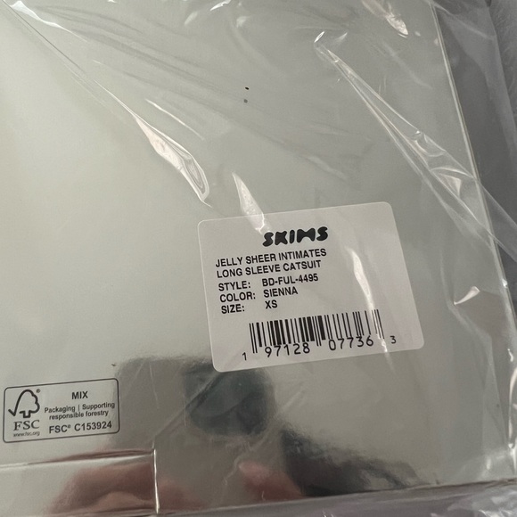 NWT Skims x Swarovski Jelly Sheet Long Sleeve Catsuit XS - Picture 7 of 8